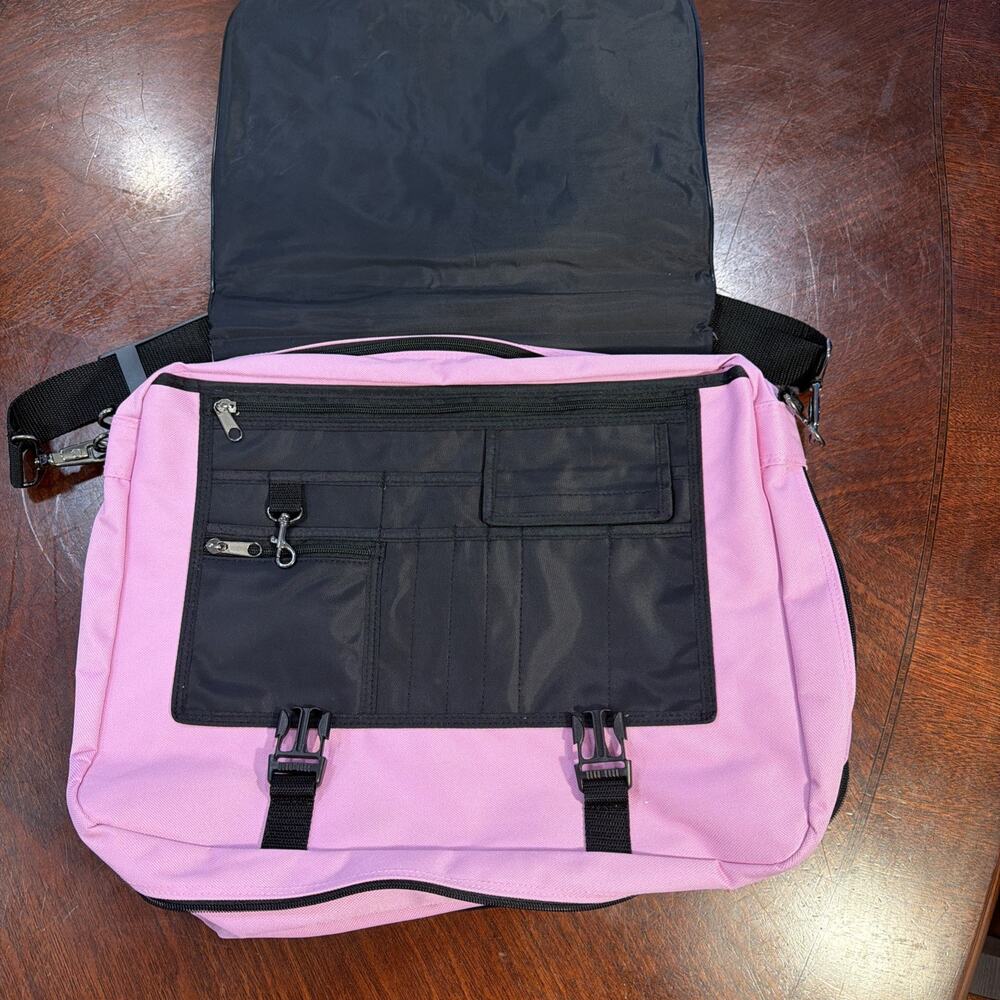 Travel Crossbody Laptop School Bag Pink - See Description - Picture 4 of 10